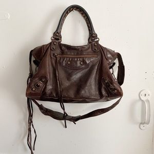 Balenciaga City Motorcycle Chevre Goat Skin Bag